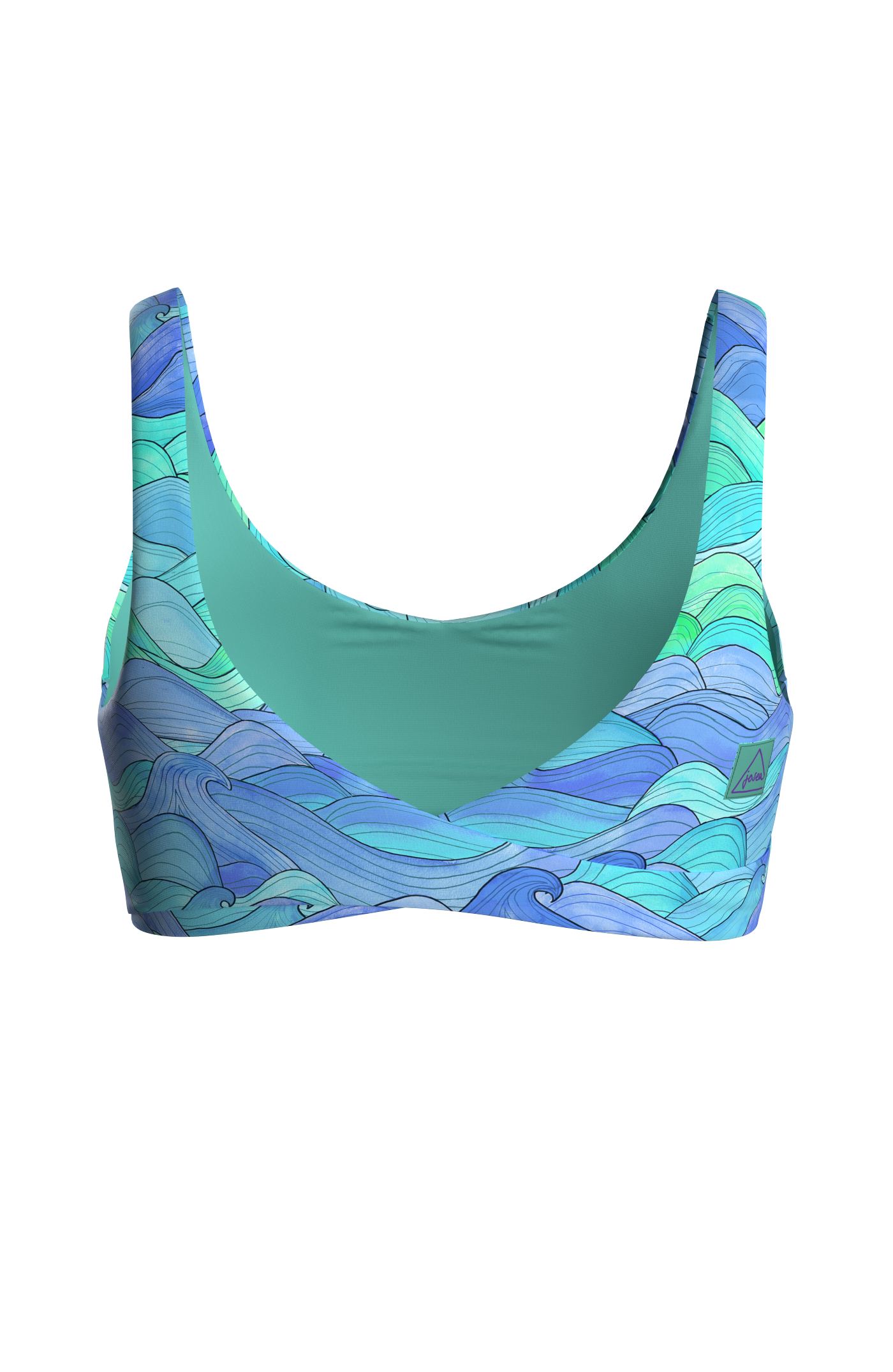 Cloud Nine Bikini Top - blue waves