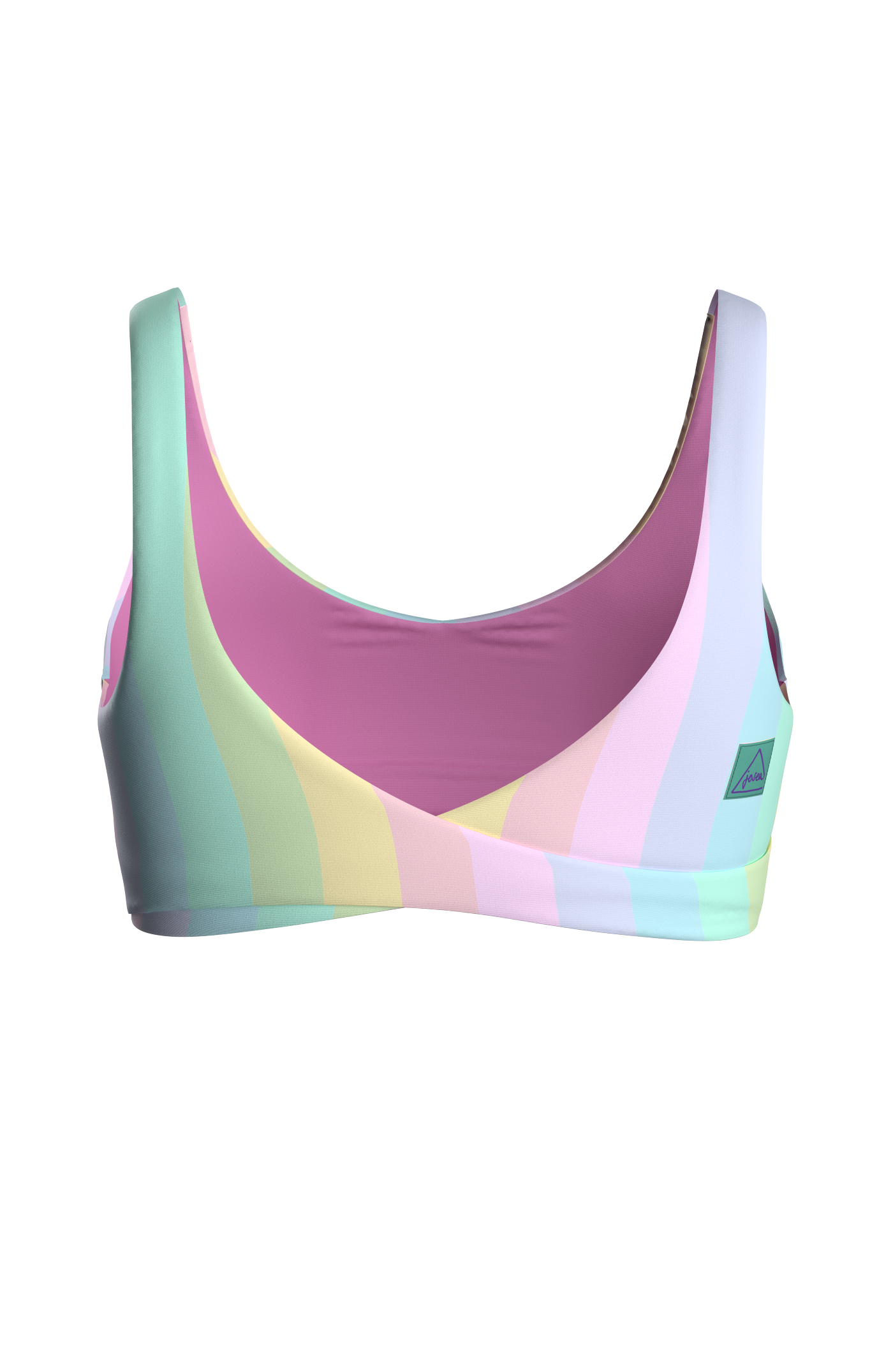 Cloud Nine Bikini Top - pastel rainbow