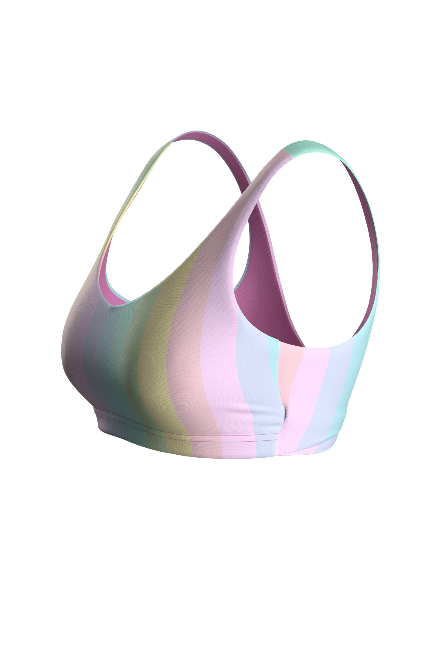 Cloud Nine Bikini Top - pastel rainbow