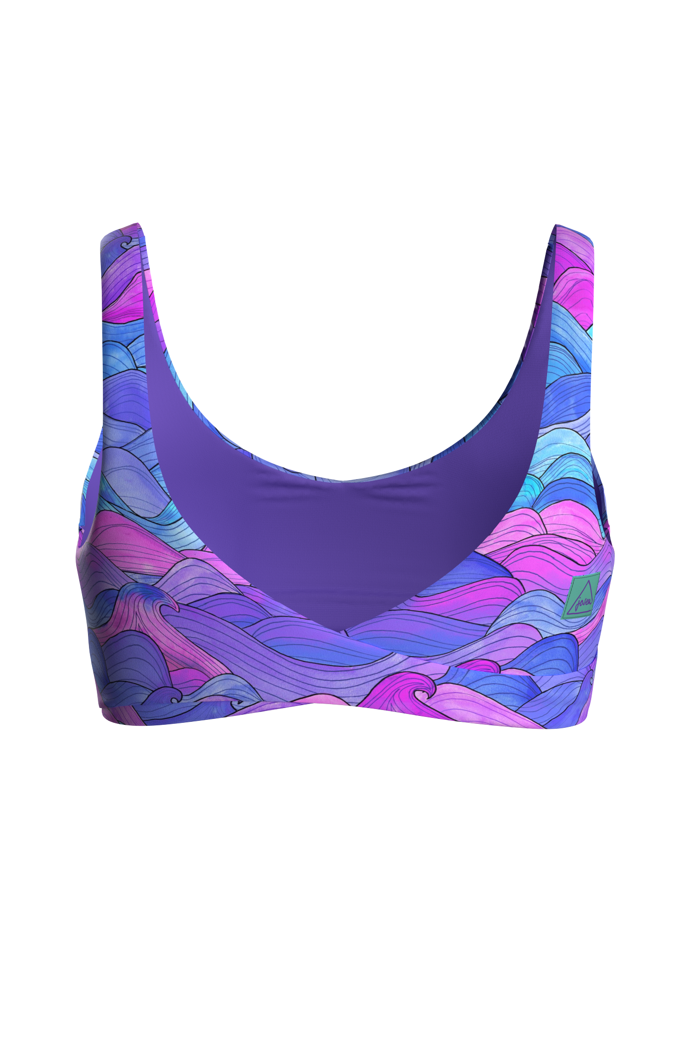 Cloud Nine Bikini Top - purple waves