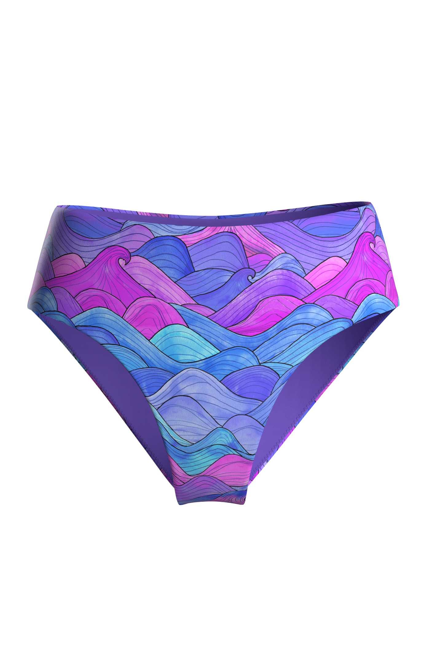 Junta Bikini Hose - purple waves