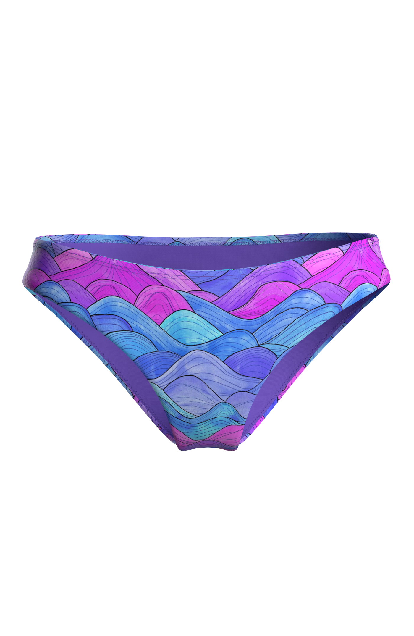 Maloja Bikini Hose - purple waves
