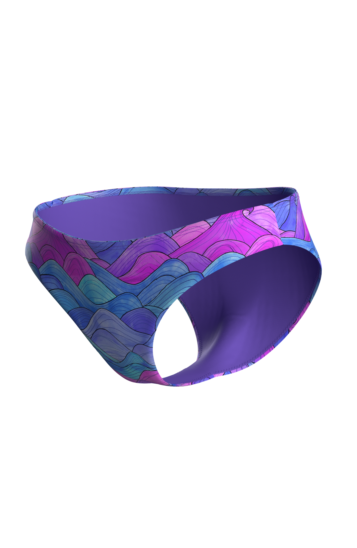 Maloja Bikini Hose - purple waves