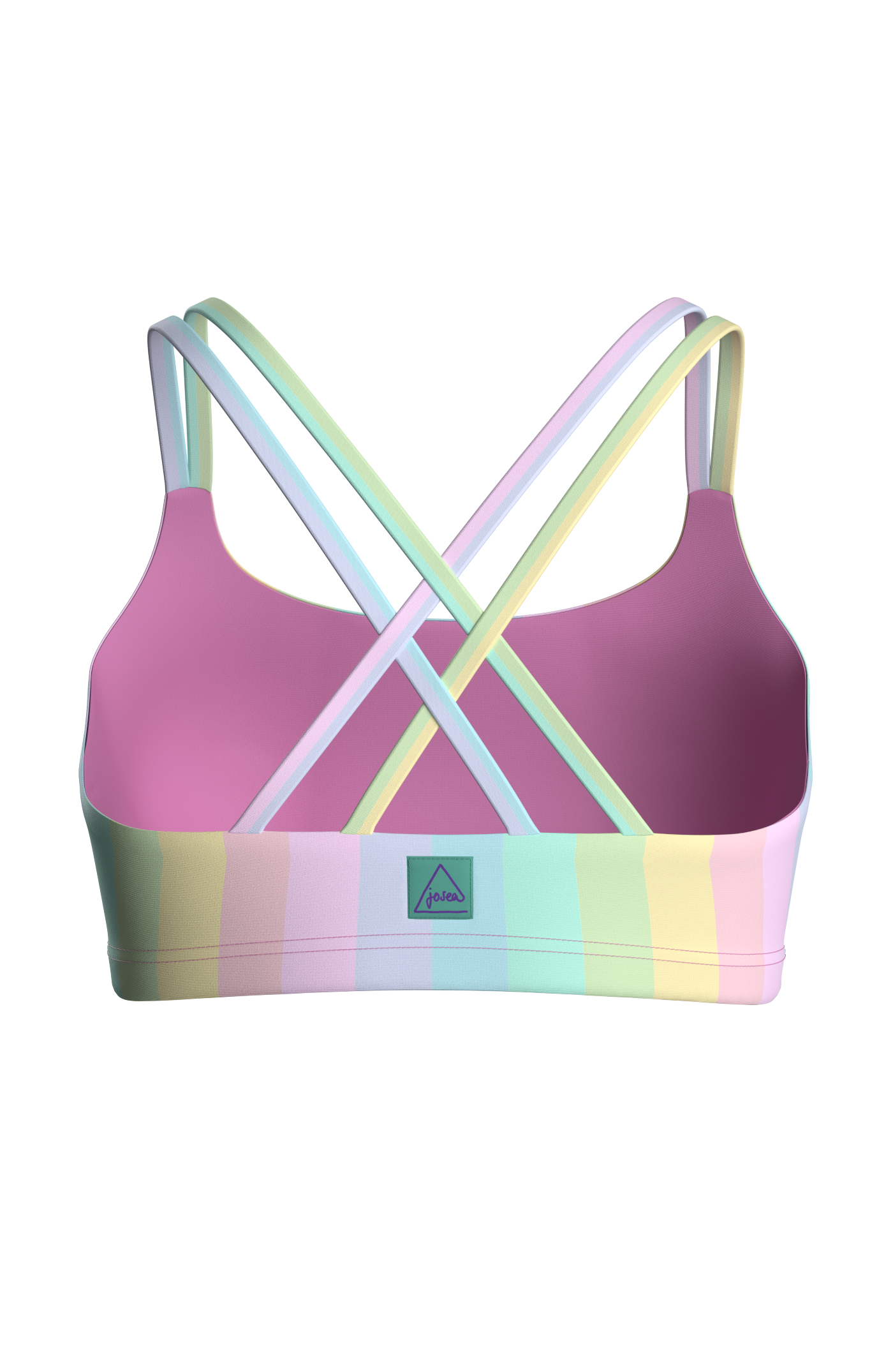 One Eye Bikini Top - pastel rainbow