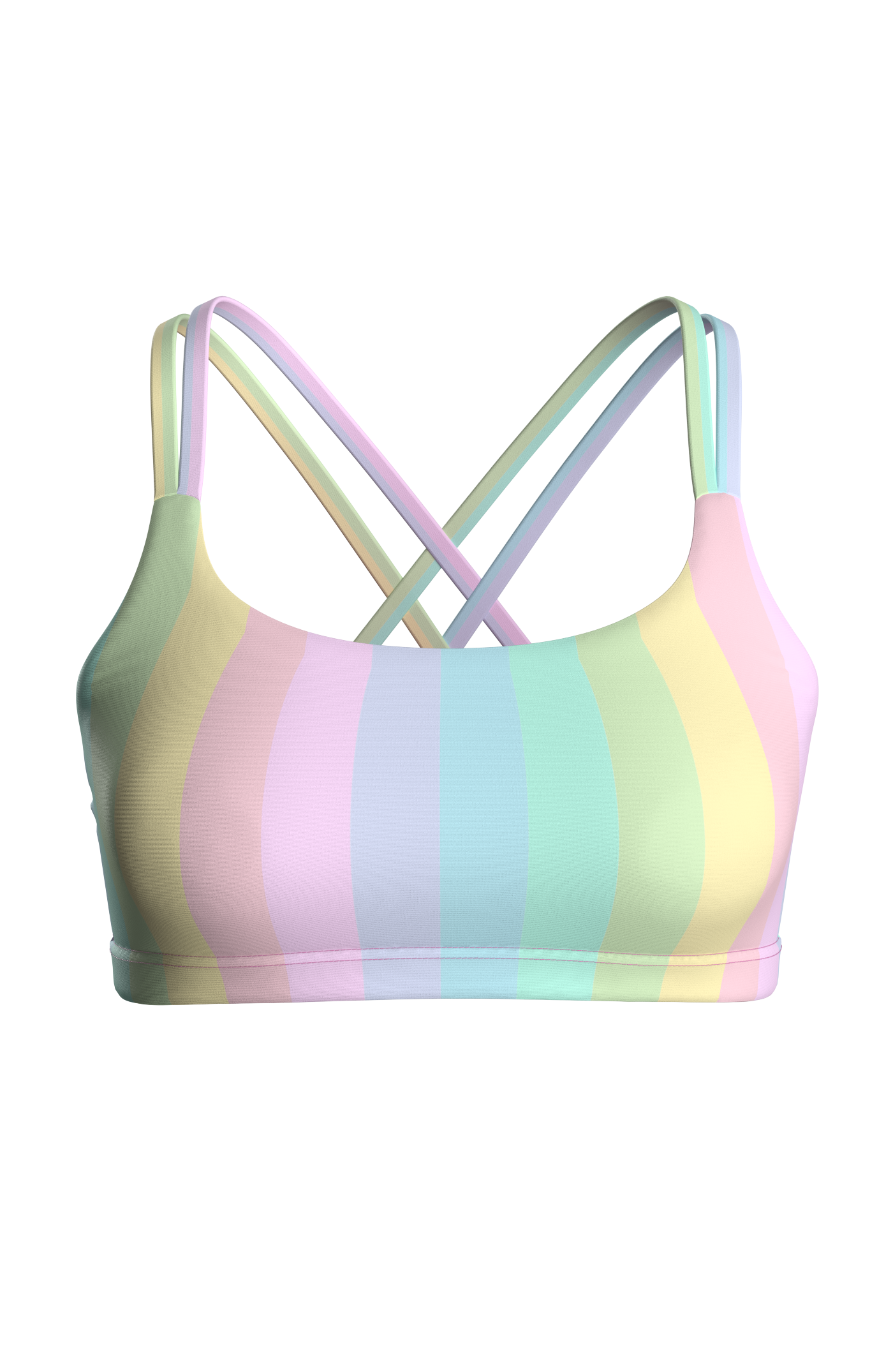One Eye Bikini Top - pastel rainbow