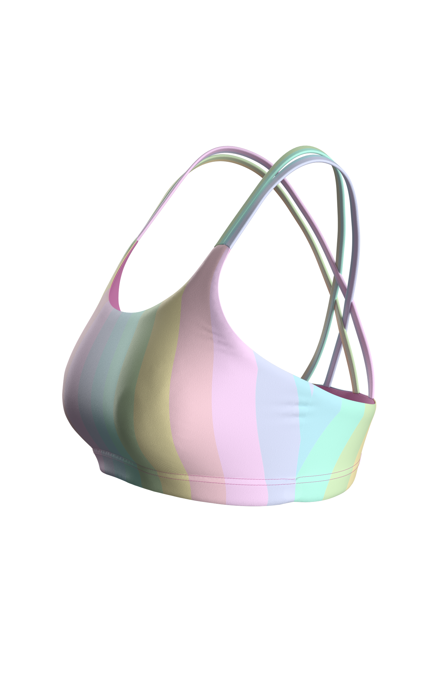 One Eye Bikini Top - pastel rainbow