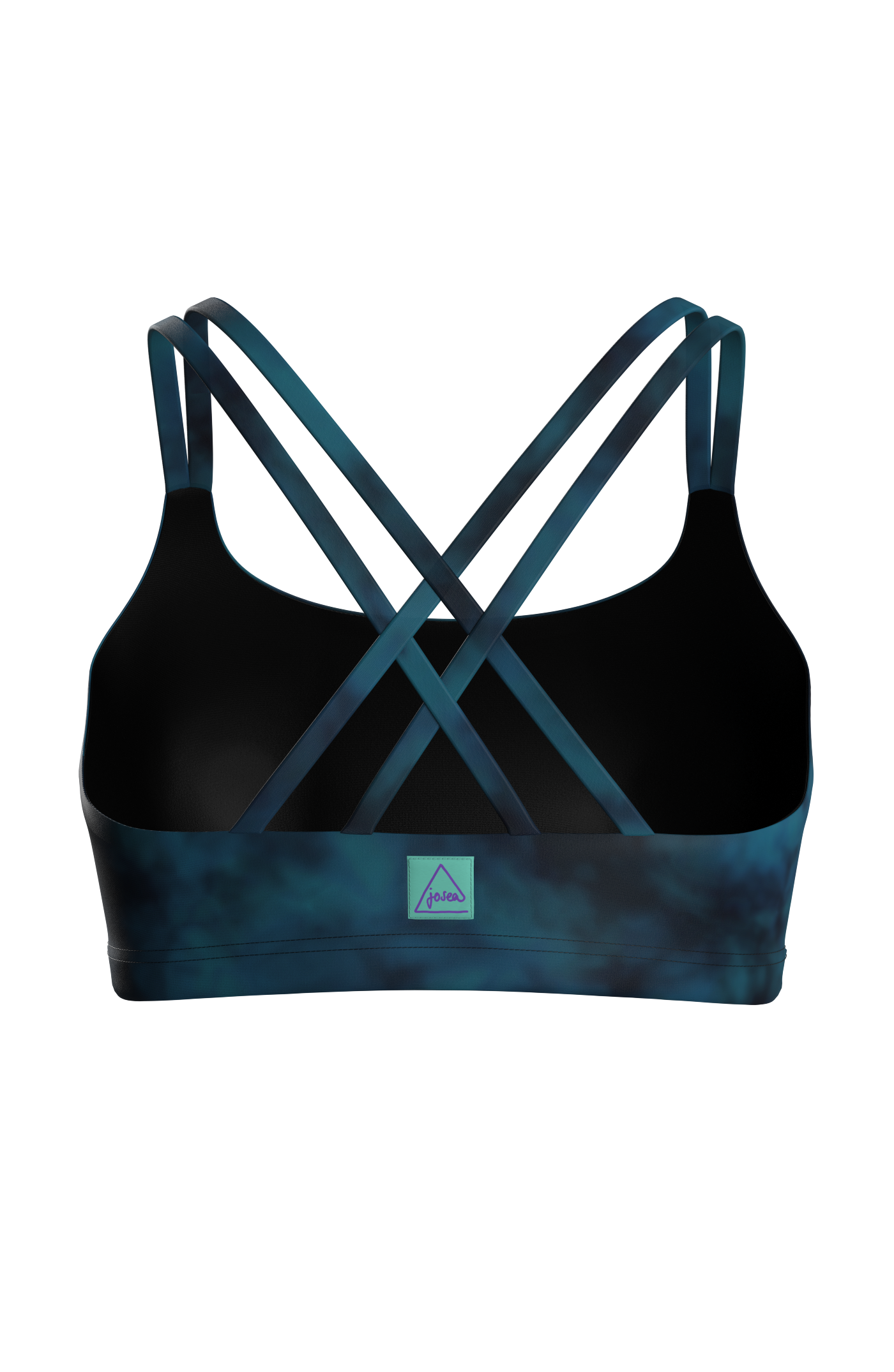 One Eye Bikini Top - petrol tiedye