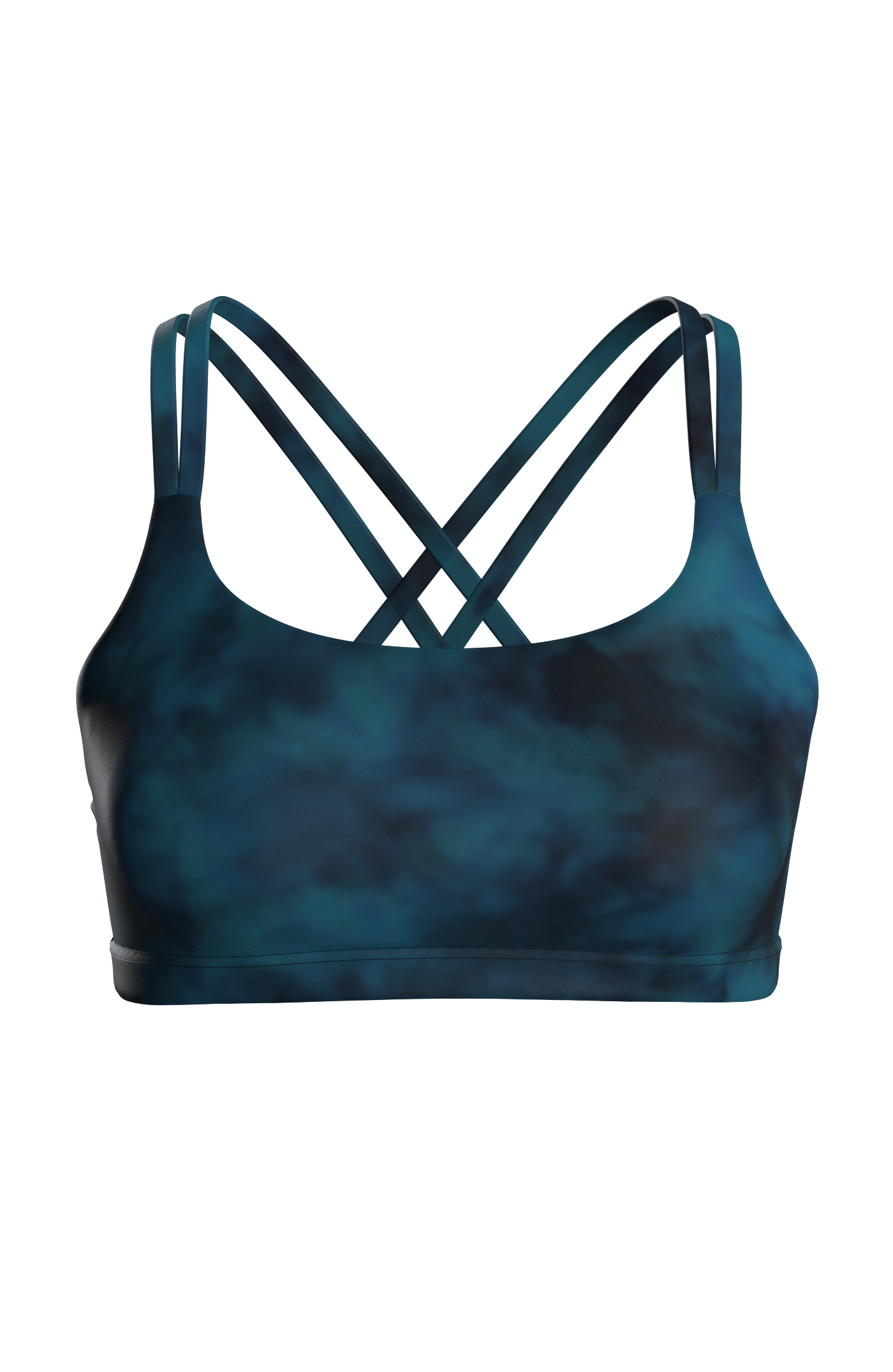 One Eye Bikini Top - petrol tiedye