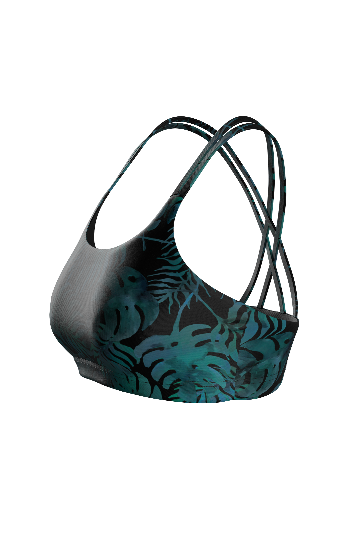 One Eye Bikini Top - petrol banana