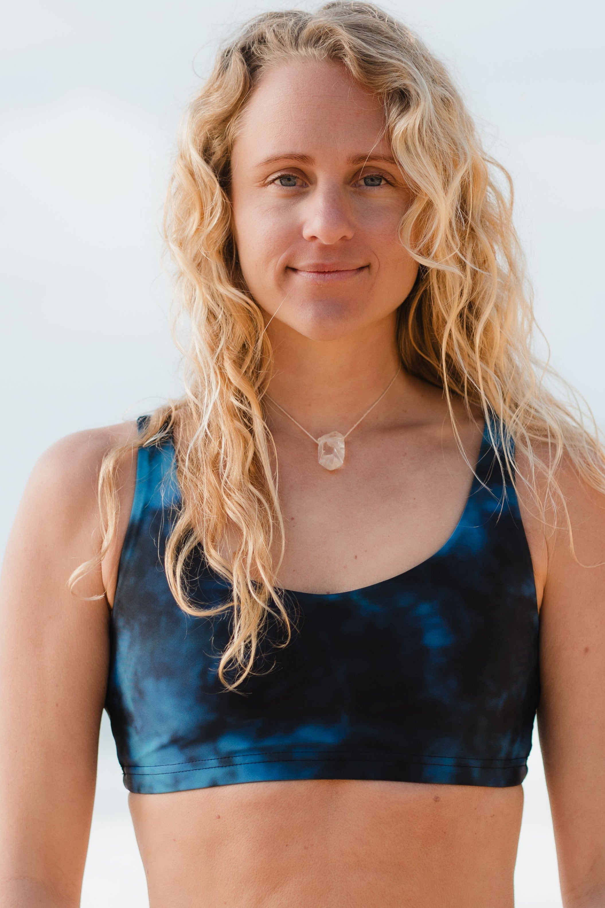 Cloud Nine Bikini Top - petrol tiedye