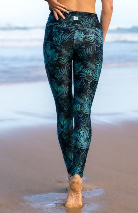 Bora Leggings - petrol banana