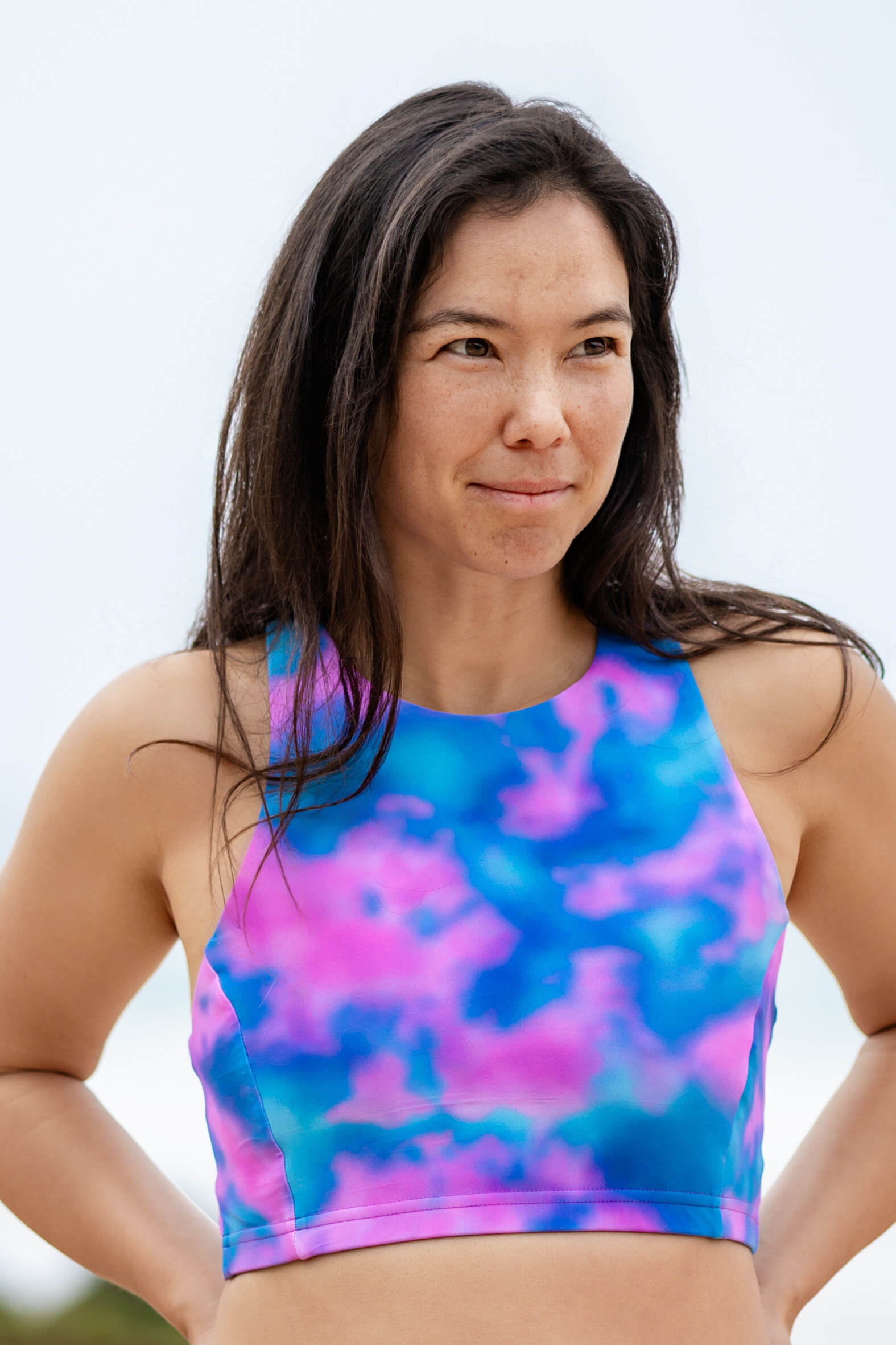 Barbate Bikini Top - pinky petrol tiedye