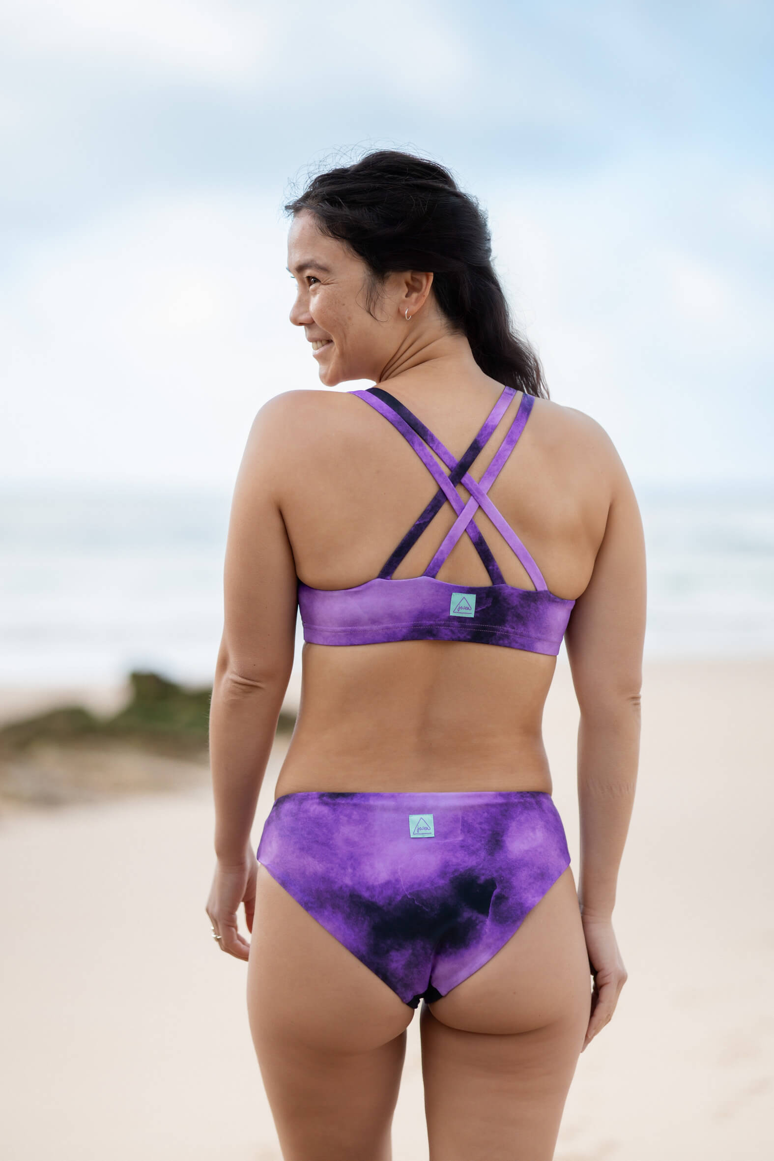 One Eye Bikini Top - universe purple