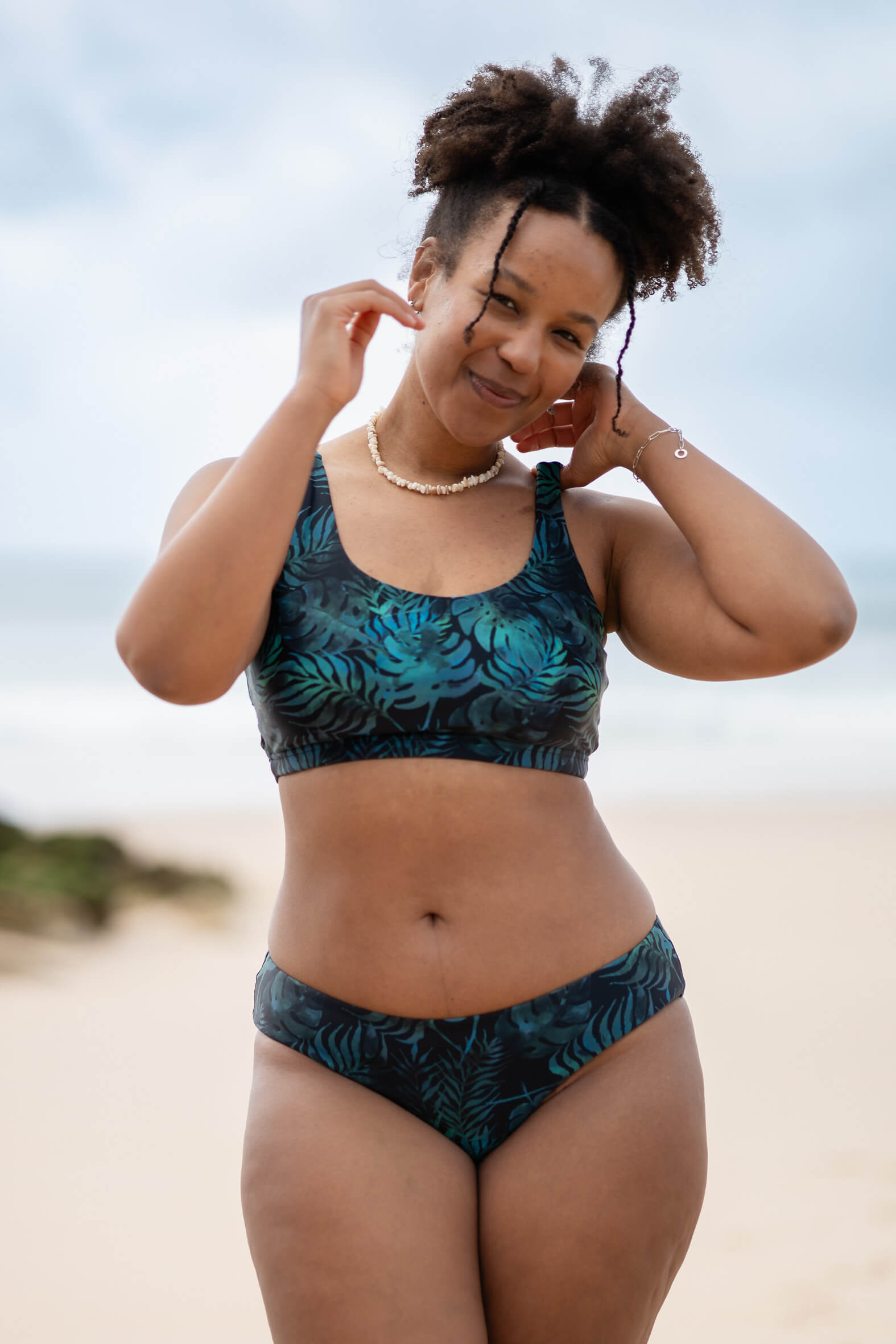 Cloud Nine Bikini Top - petrol banana