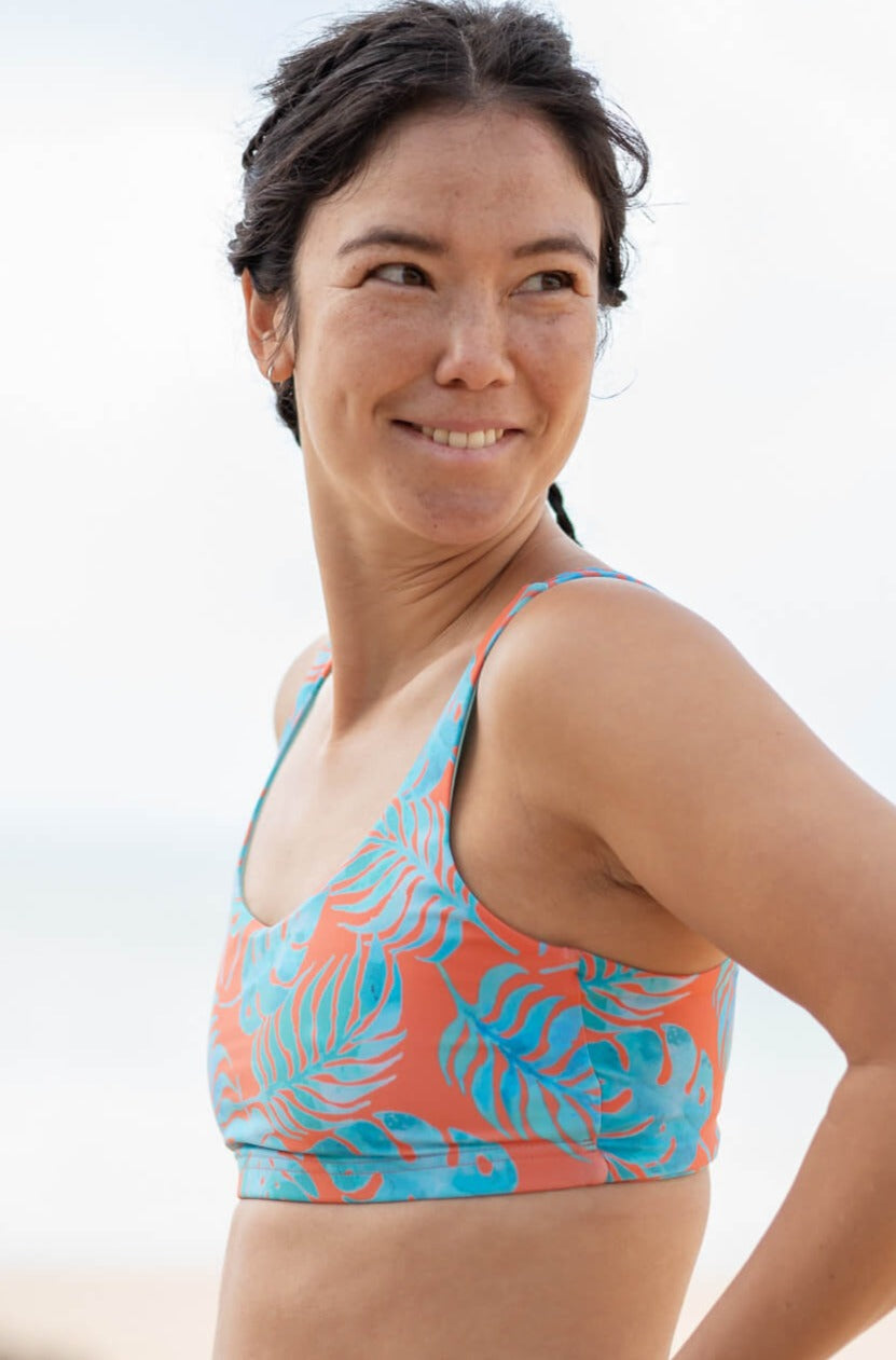 Cloud Nine Bikini Top - coral banana